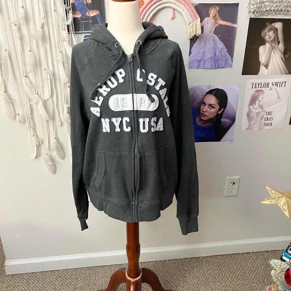 Aeropostale Charcoal Hoodie with Logo